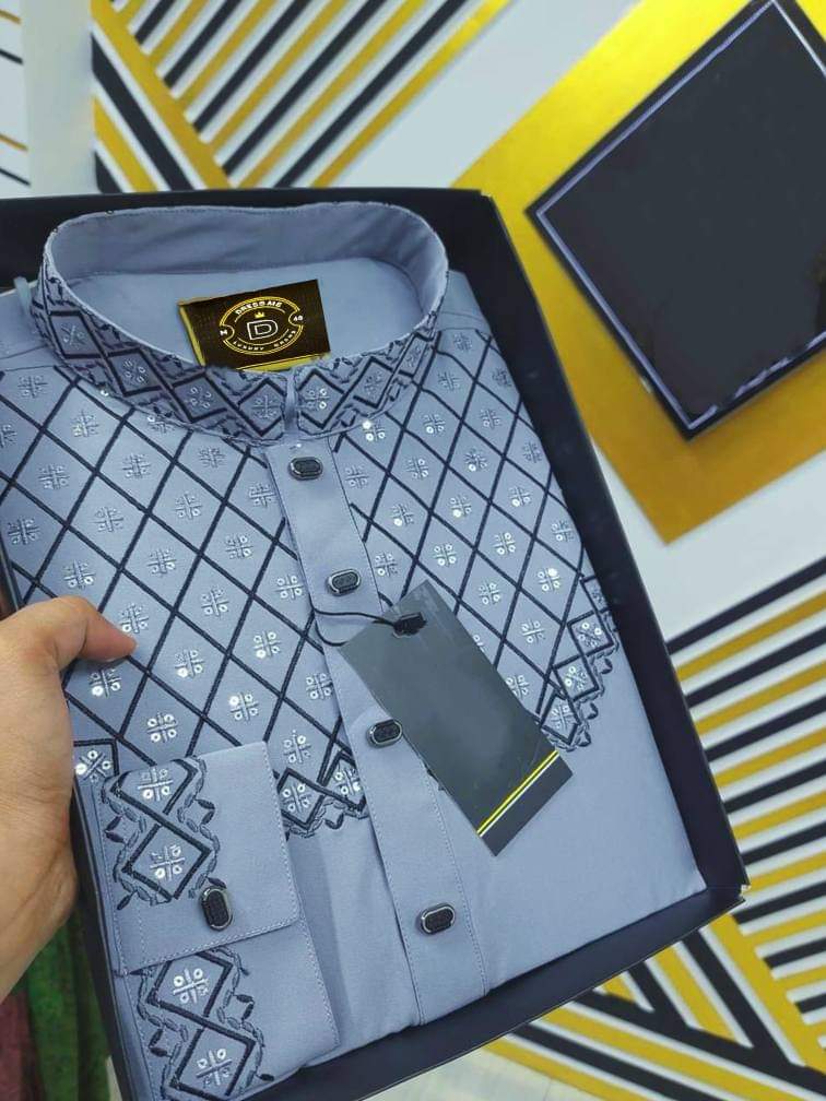 Eid Soft Cotton Embroidery Panjabi 2025