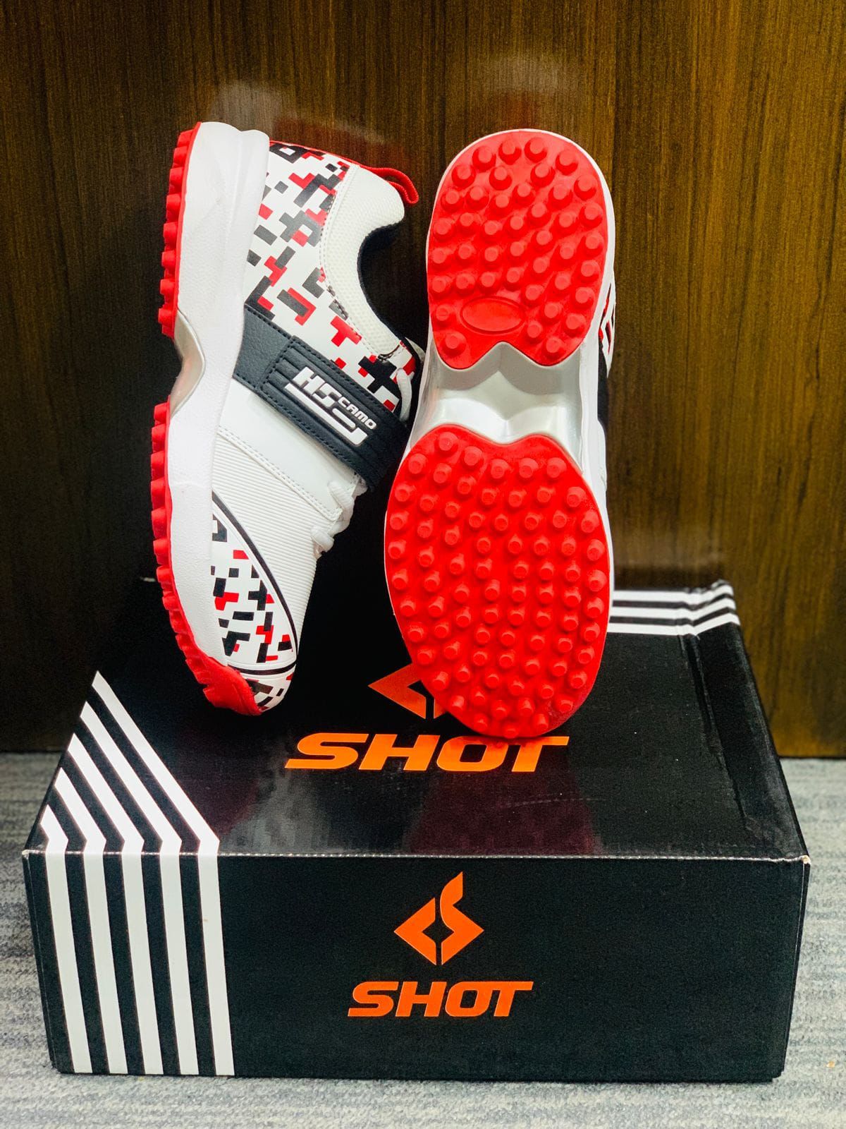 HS SHOT CAMO Sports Shoes – ক্রিকেট স্পোর্টস জুতা | মহাদেবপুর নওগাঁ